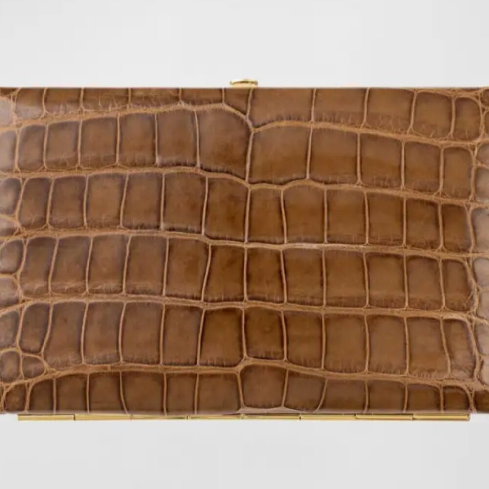 Abas wallet clutch in Cognac